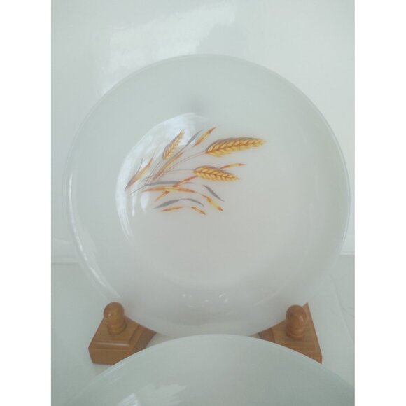 Vintage Fire King Milk Glass Cereal Bowl & Salad Plate set of 2 - Picture 2 of 13